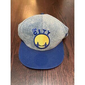 New Era 59Fifty Men's Fitted Golden State Warriors The City Hat, Blue/Gray,7 3/8